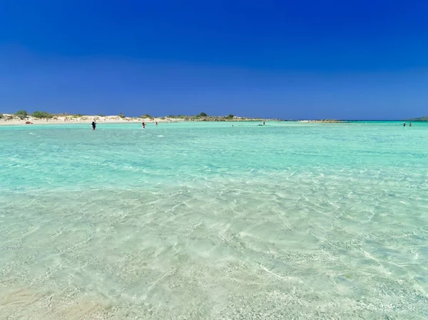 Playa Elafonisi Isla Creta Grecia Hermosa Agua Turquesa Paraíso Exótico — Foto de Stock