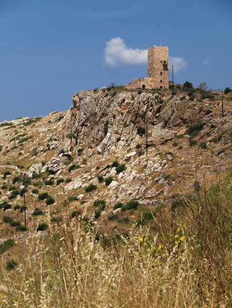 Torre Medieval Inminente Mani Peloponeso Grecia — Foto de Stock