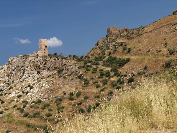 Torre Medieval Inminente Mani Peloponeso Grecia —  Fotos de Stock