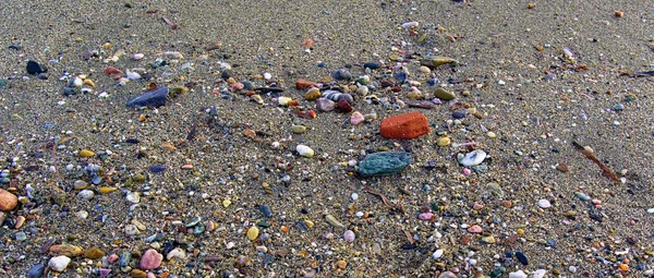 Close Sand Stones Beach — Stock Photo, Image