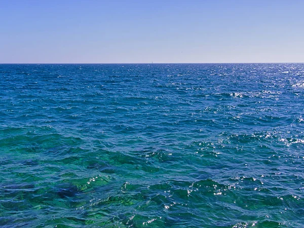 Mar Sem Costura Céu Dia Brilhante Sem Nuvens — Fotografia de Stock