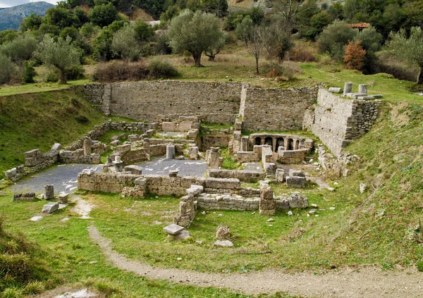 Αρχαία Περιοχή Γκορτύς Στην Πελοπόννησο Κοντά Στον Ποταμό Λουσίου — Φωτογραφία Αρχείου