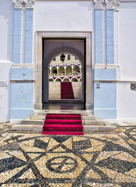 티노스 그리스 계단에서 마리아의 기독교 정교회 — 스톡 사진
