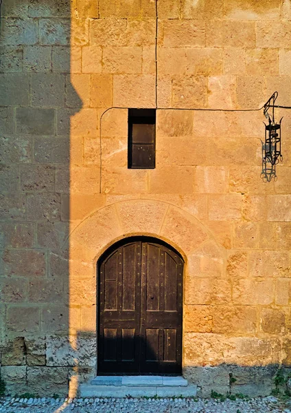 Puerta Ventana Palacio Medieval Del Gran Maestre Los Caballeros Rodas —  Fotos de Stock