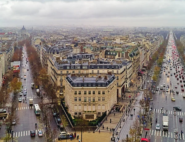 Blick Auf Die Skyline Von Paris Vom Triumphbogen Frankreich — Stockfoto
