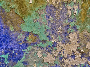 Eski duvar renkli peeling boya doku.