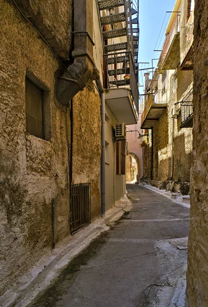 Narrow Alley Pyrgi Medieval Village Chios Island Greece — Stock Photo, Image