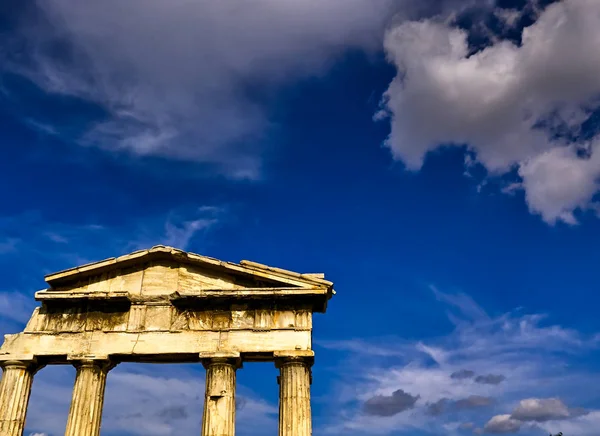 Puerta Archegetis Athena Sitio Antiguo Del Foro Romano Atenas Grecia —  Fotos de Stock