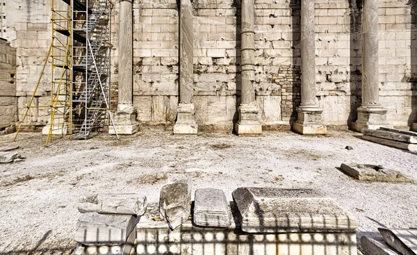 Hadrian Bibliothek Archäologische Ausgrabungsstätte Monastiraki Griechenland — Stockfoto