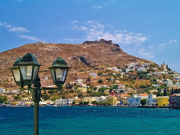 アギア レロス島 ドデカネス ギリシャのマリーナ村 — ストック写真