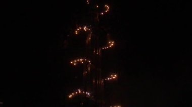 Spiral Fireworks at the Burj Khalifa in Dubai