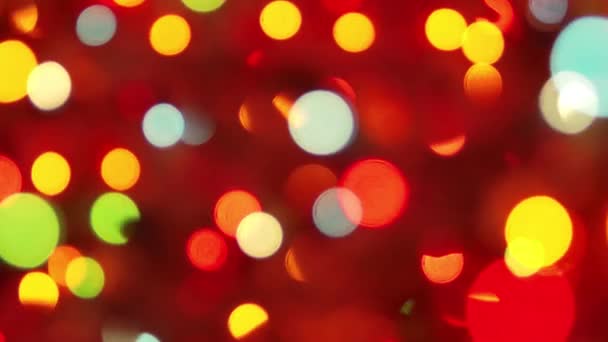 Soft Bokeh Lights In Darkness — Stock Video