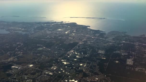 Zdjęcia lotnicze z wybrzeża Florydy — Wideo stockowe