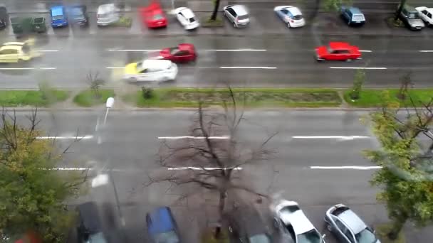 Zeitraffer im Verkehr — Stockvideo