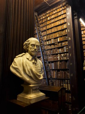 Trinity College Library Bust of Shakespeare clipart