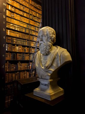 Trinity College Library Bust of Socrates clipart