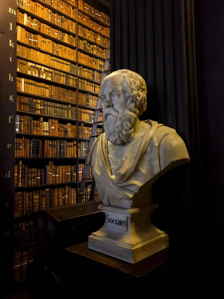 Trinity College Library Büste Von Sokrates — Stockfoto