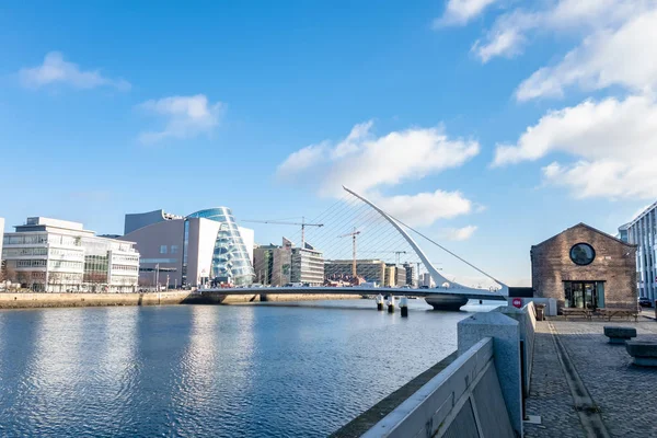 Dublin Cityscape with view of Samuel Beckett bridge