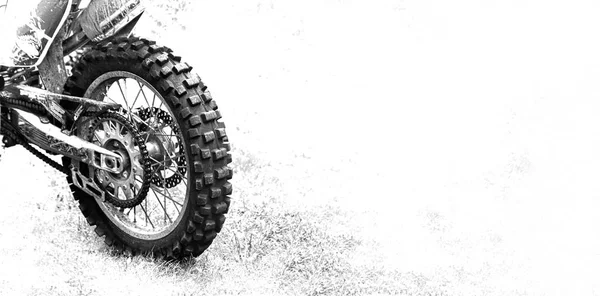 Ruota Posteriore Motocross Bike — Foto Stock