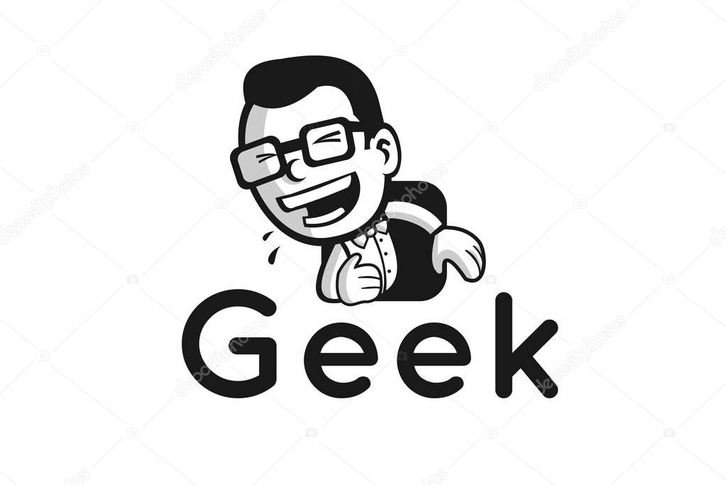 Geek logo template mascot