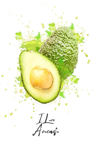 Yaratıcı tasarım avokado yaptı. Düz yatıyordu. Gıda kavramı. Makro kavramı.