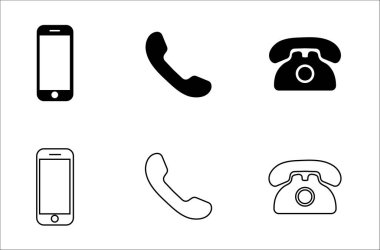 telefon simgeleri siyah beyaz ayarlayın