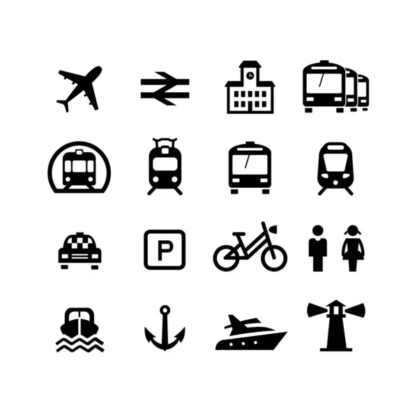 Señales Logotipos Transporte — Vector de stock