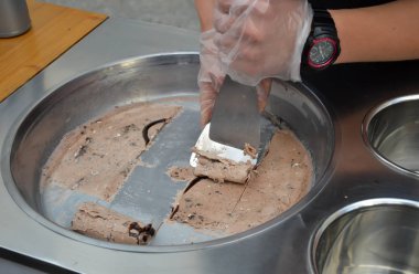 Kızarmış dondurma yapma süreci