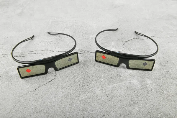 3D glasses. filetley. on concrete. place for writing — Stock Photo, Image