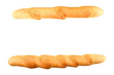 İzole edilmiş arka planda iki uzun baget. Yüksek kalite fotoğraf