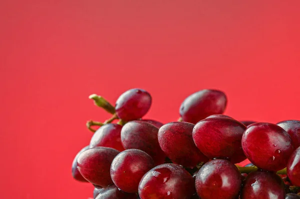 Primer Plano Las Uvas Rojas Vista Lateral Foto Alta Calidad —  Fotos de Stock