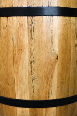 Yakından ahşap varil cilalanmış. Yüksek kalite fotoğraf