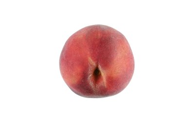 Beyaz izole edilmiş arka planda tüylü şeftali. Yüksek kalite fotoğraf