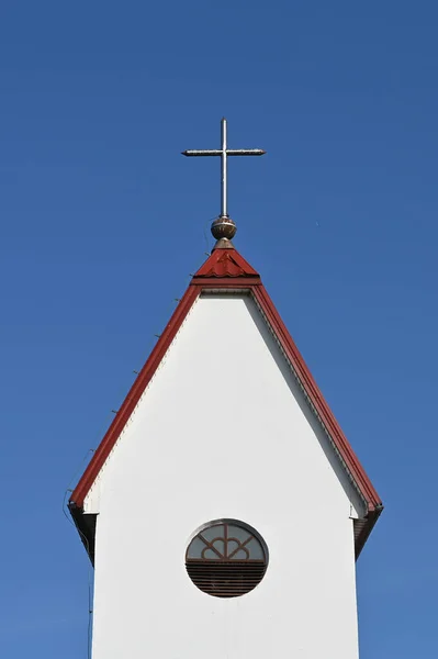 Eisernes Kreuz Auf Blauem Himmel Hochwertiges Foto — Stockfoto