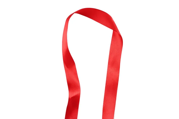 Red Ribbon Arc Separating White Background High Quality Photo — Stock Photo, Image