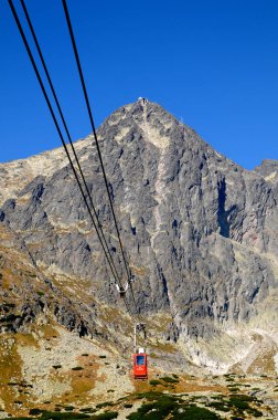 Lomnicky tepe, yüksek Tatras, Slovakya için teleferik