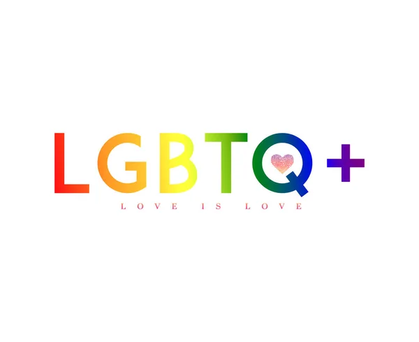 LGBTQ artı beyaz arkaplan üzerine resimli metin. LGBT topluluğu, gurur haftası.