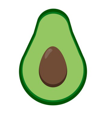 Avokado vektör düz illustration.vegan gıda