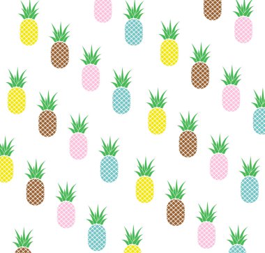 ananas vektör çizim, ananas arka plan