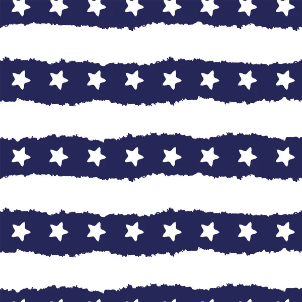 Fondo Festivo Sin Costuras Colores Nacionales Usa Rojo Blanco Azul — Vector de stock