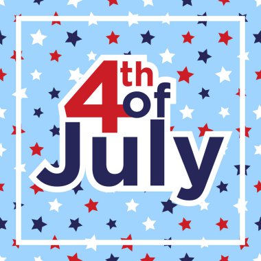 Sloganı vektörel baskı için kutlama kartı vintage tarzı metin ile 4 Temmuz. Vektör çizim. Amerikan Bağımsızlık vatansever gün arka plan