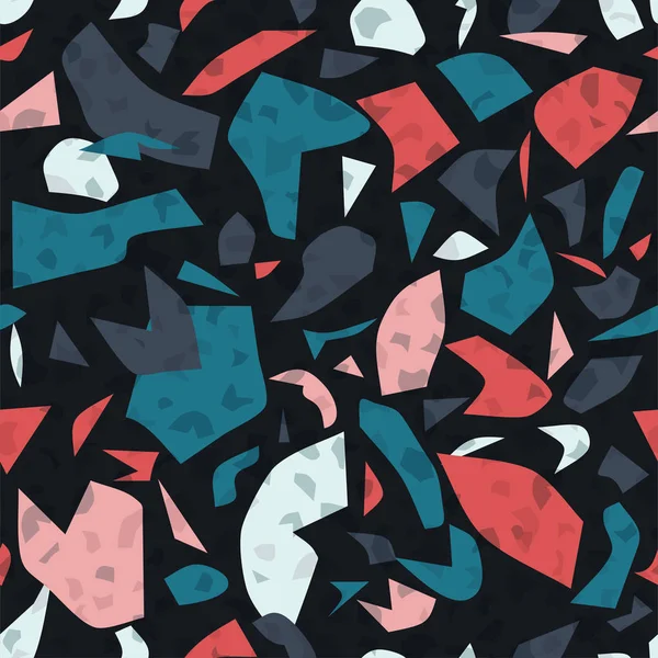 Terrazzo Kleurrijke Naadloze Abstract Patroonherhaling Achtergrond Art Design Voor Textiel — Stockvector