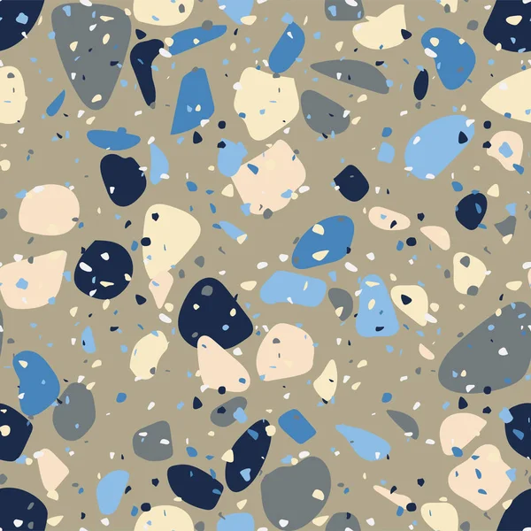 Terrazzo Motif Sans Couture Coloré Abstrait Répéter Fond Design Art — Image vectorielle