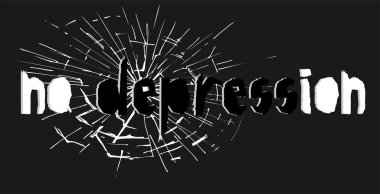 Tipografi poster baskı tasarımı için. İle depresyon yok ifade. Yaratıcı yalnızlık kavramı. Motivasyonel teklif. Siyah ve beyaz türü