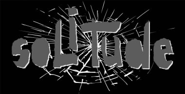 Tipografi poster baskı tasarımı için. Yalnızlık lafını. Yaratıcı yalnızlık kavramı. Motivasyonel teklif. Siyah ve beyaz türü