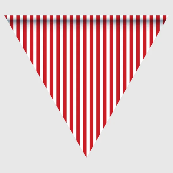 Joyeux jour de fête drapeau triangulaire pour les festivals planaires avec des étoiles de couleur rouge, bleue et blanche, rayures, carreaux, chevrons. Fond fectif . — Image vectorielle