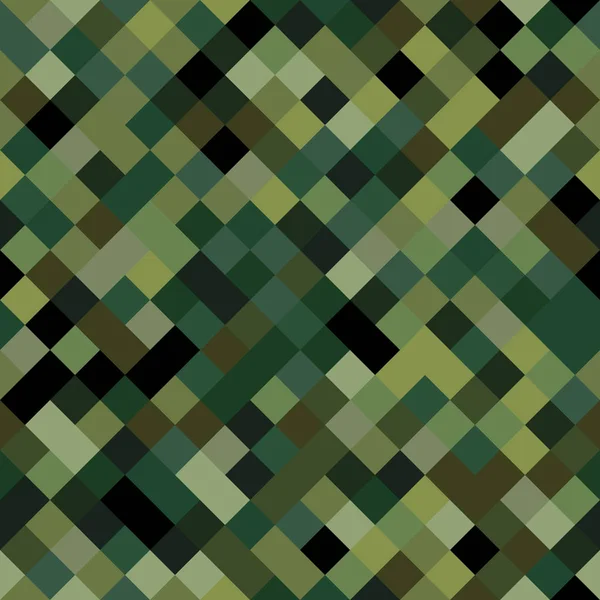 Klassiek naadloos patroon met digitale pixel camouflage. Camo print achtergrond voor stedelijke moderne mode weefsel ontwerp, groene leger uniform Swatch, spel banner, abstract behang — Stockvector