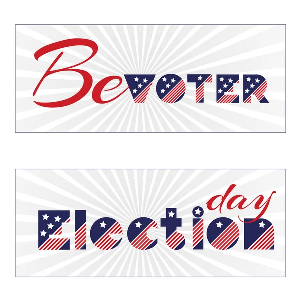 Amerikan başkanlık seçim günü, ilan, gönderi, baskı, çıkartma tasarımı için siyasi kampanya vatansever motivasyon mesajı alıntıları — Stok Vektör