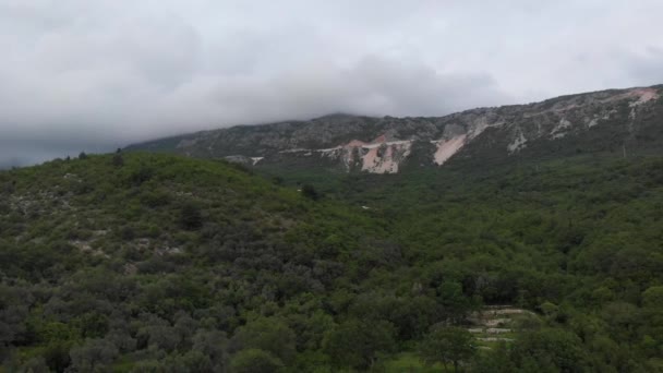 Kotor Bay Seascape på en bakgrund av berg, Montenegro — Stockvideo