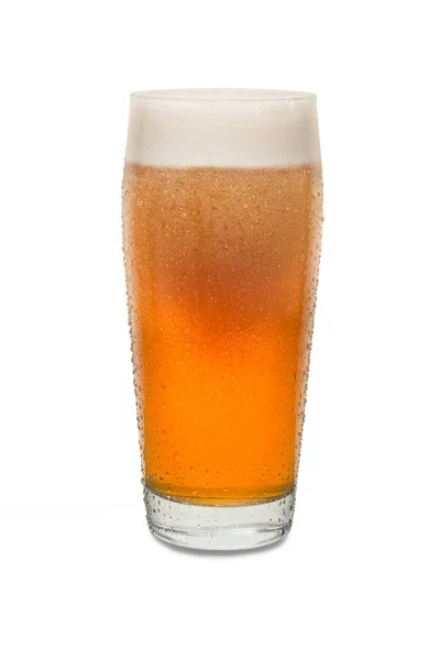 Proaspăt turnate Craft Pub Beer Glass # 1 cu condens — Fotografie, imagine de stoc